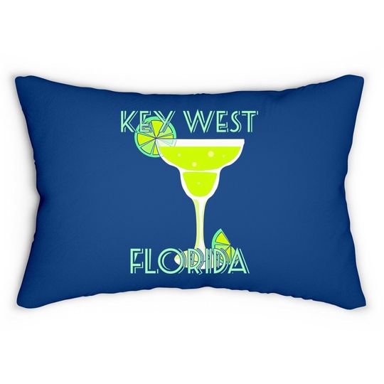 Key West Florida Margarita Cocktail With Lime Premium Lumbar Pillow