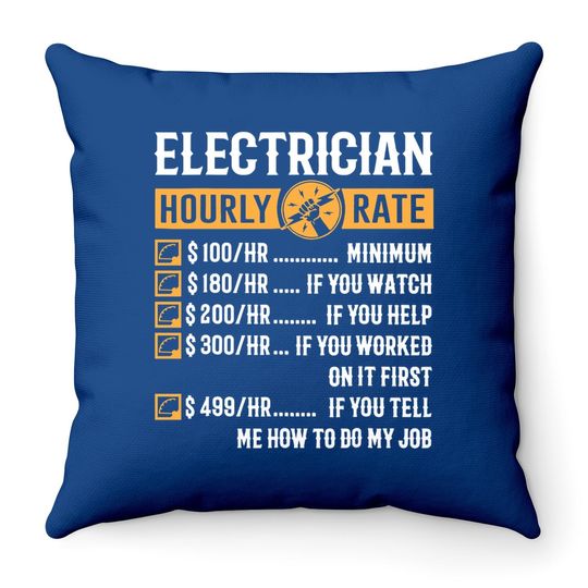 Electrician Throw Pillow