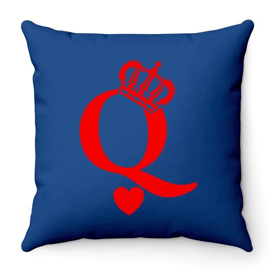 Queen Of Hearts Throw Pillow