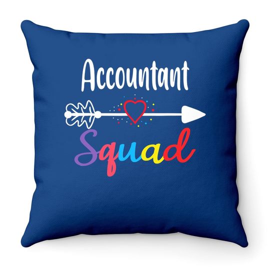 Accountant Squad Team Funny Back To School Teacher Supplies Throw Pillow