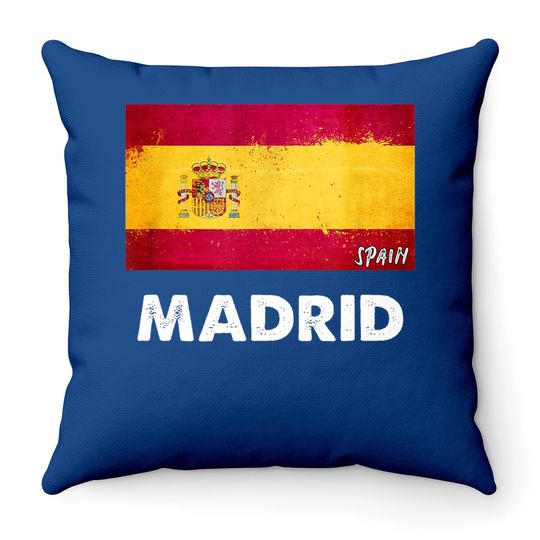 Madrid Spain Throw Pillow