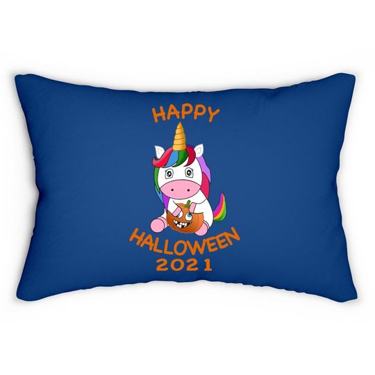 Halloween Unicorn Lumbar Pillow
