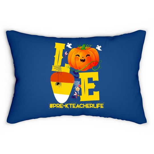 Halloween Pumpkin Love Pre-k Teacher Life Costume Lumbar Pillow
