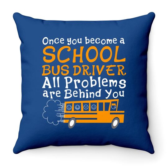 School Bus Driver Throw Pillow