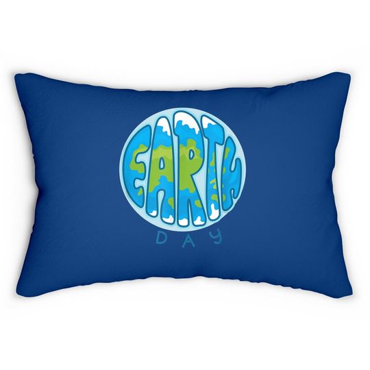Retro Happy Earth Day, Environment, Saving The Planet Lumbar Pillow