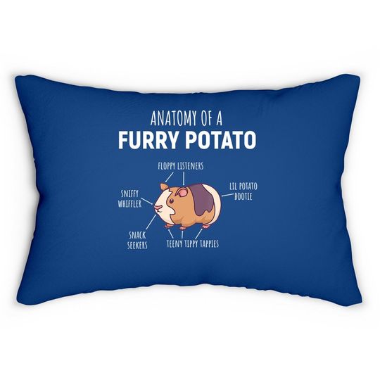 Anatomy Of A Furry Potato Guinea Pig Lover Gift Lumbar Pillow