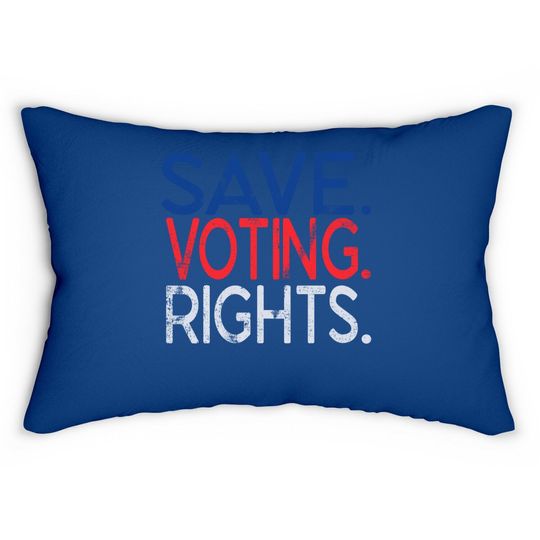Save Voting Rights Pro Democracy Lumbar Pillow