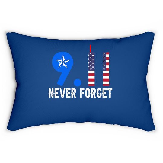 Never Forget 9/11 20th Anniversary Patriot Day 2021 Lumbar Pillow