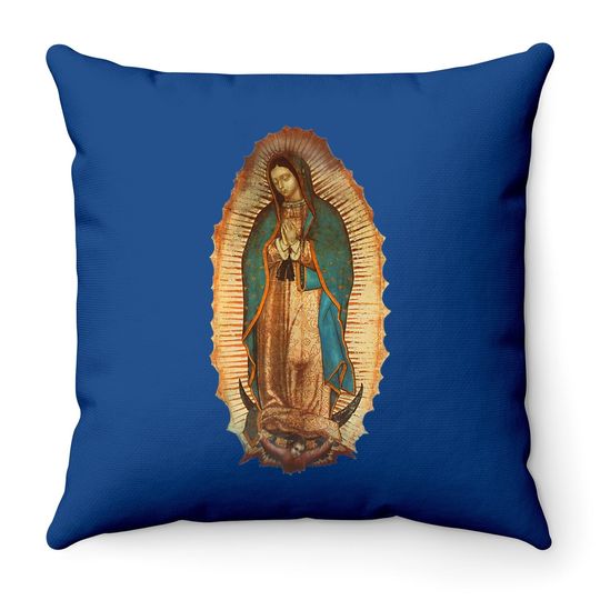 Our Lady Virgen De Guadalupe Virgin Mary Throw Pillow