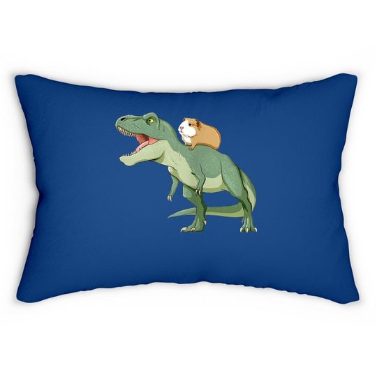 Pig Riding T Rex Dinosaur Lumbar Pillow