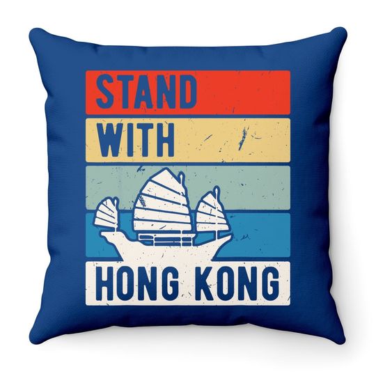 Stand With Hong Kong No China Extradition Protest Throw Pillow