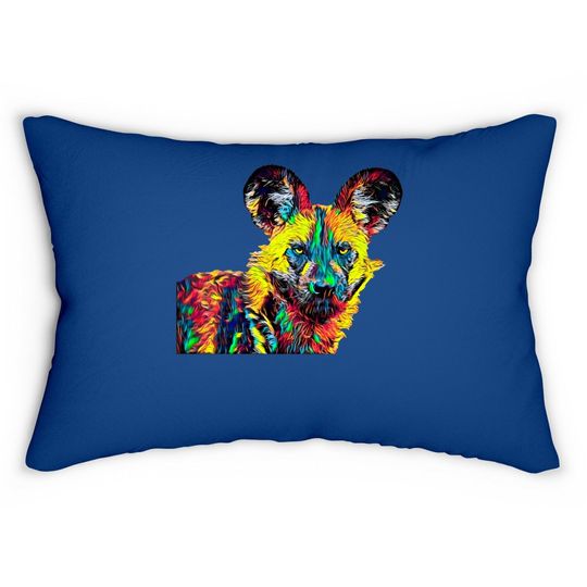 African Wild Dog Lumbar Pillow