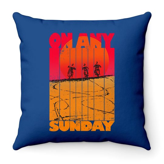 Vintage On Any Sunday Throw Pillow