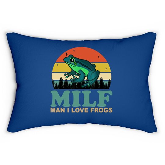 I Love Frogs Saying-amphibian Lovers Lumbar Pillow