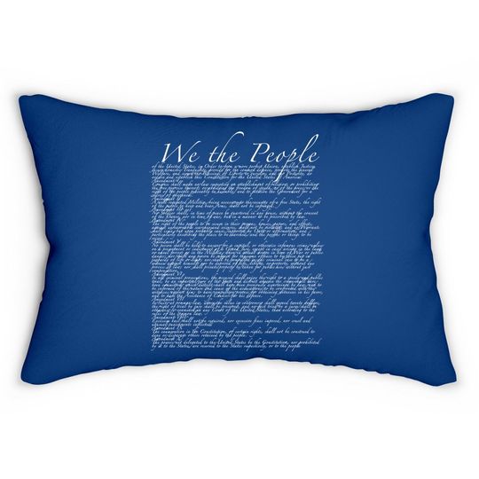 United States Bill Of Rights Us Constitution Lumbar Pillow