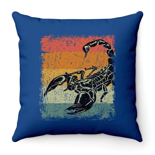 Retro Scorpio Gift Vintage Scorpion Throw Pillow