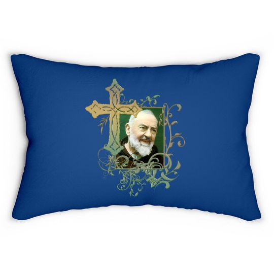 St Padre Pio Prayer Cross Catholics Holy Saints Lumbar Pillow