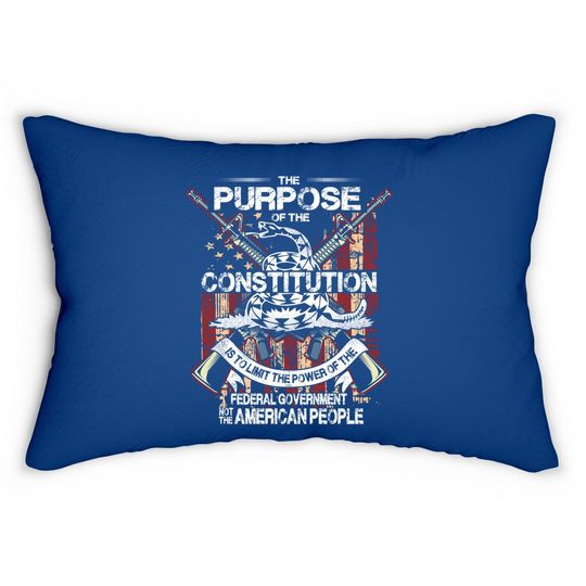 American Constitution Federal Government Guns Lumbar Pillow