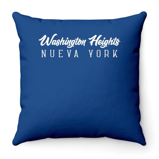 Washington Heights Nueva York New York Retro Style Throw Pillow