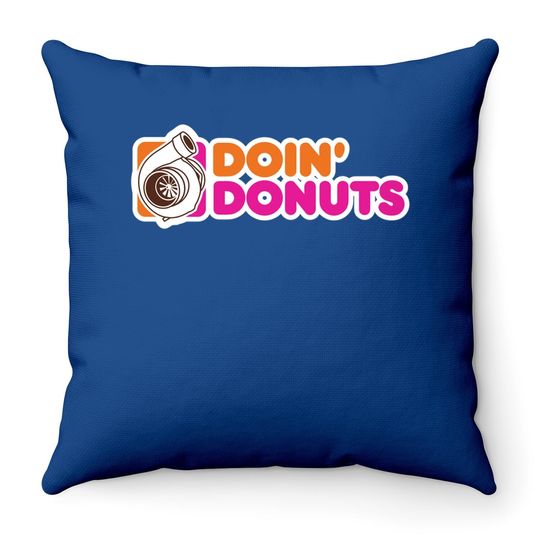 Doin' Donuts Racing & Drift Car Throw Pillow
