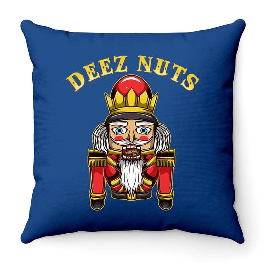 Deez Nuts Inappropriate Christmas Throw Pillow