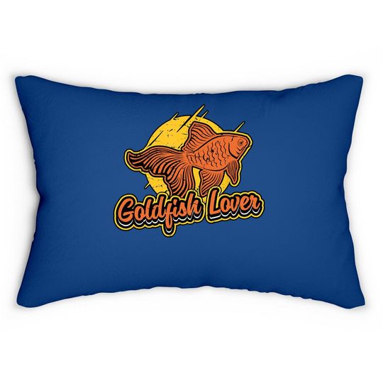 Goldfish Lover Cute Aquarium Vintage Lumbar Pillow