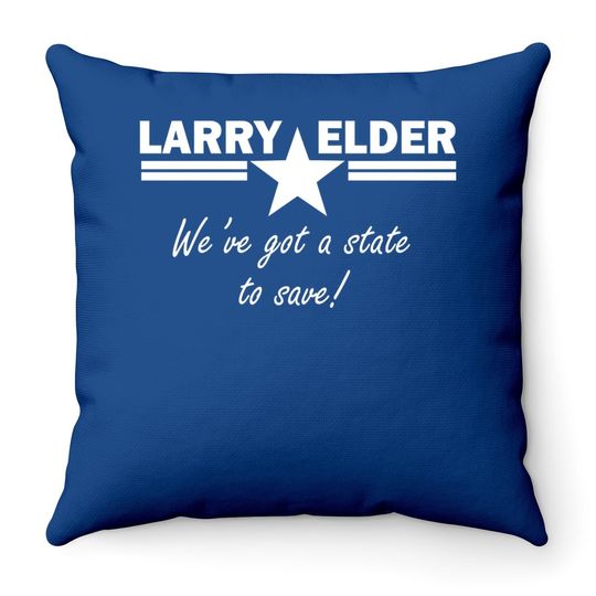 Larry Elder For California We've Got A State To Save Throw Pillow