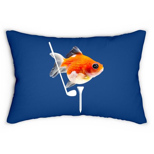 Funny Pearlscale Goldfish Lumbar Pillow