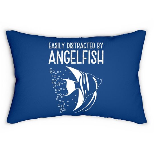 Vintage Angelfish Quotes For Fish Keepers Lumbar Pillow