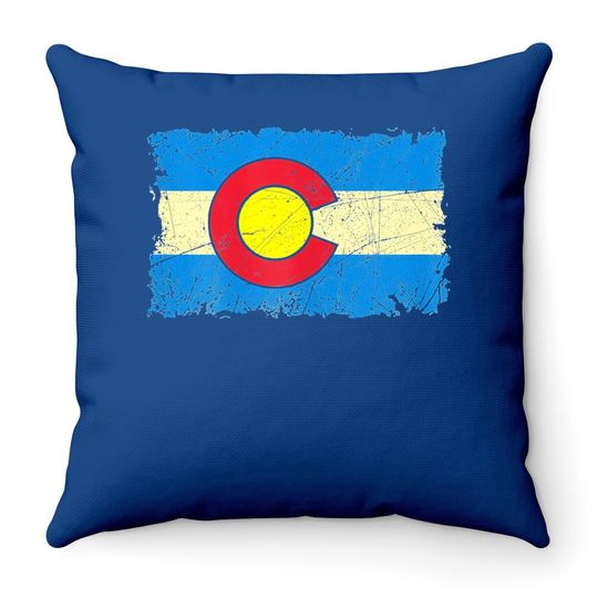 Colorado State Flag Throw Pillow