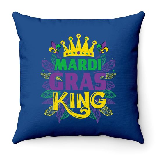 King Costumes Mardi Gras Carnival Throw Pillow