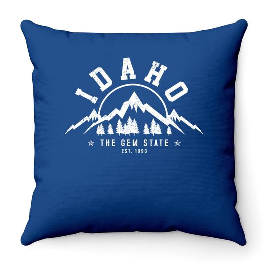 Idaho The Gem State Est 1890 Throw Pillow