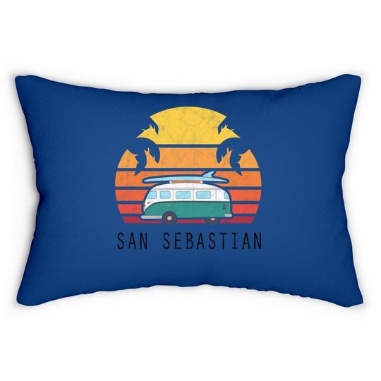 San Sebastian Spain Espana Souvenir Vacation Travel Gifts Lumbar Pillow