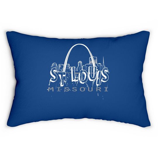 St Louis Missouri Gateway Arch Graffiti Lumbar Pillow