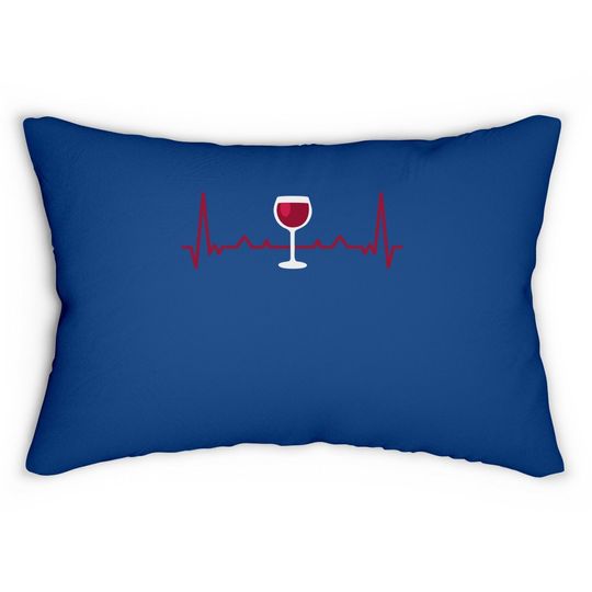 Wine Lover Heartbeat Lumbar Pillow