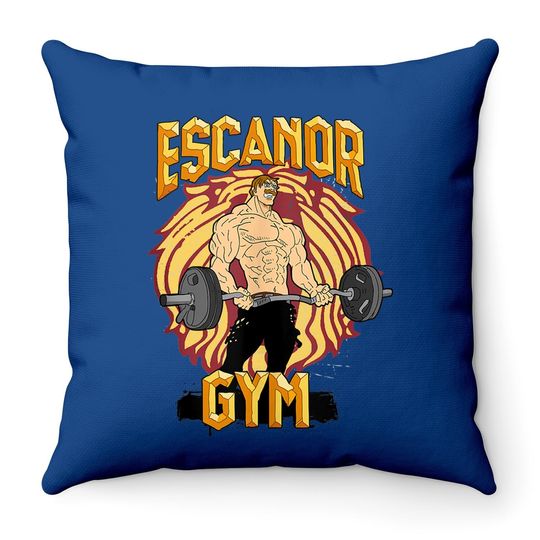 Bodybuilding Escanor Gym Pride Throw Pillow