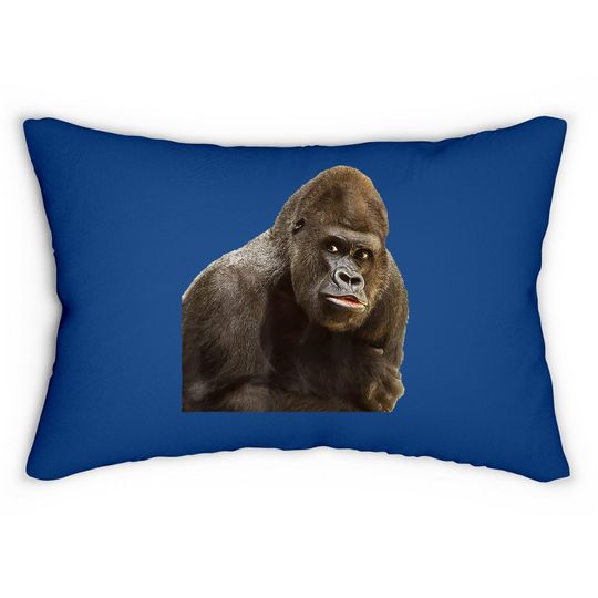 Gorilla Ape Wildlife Zoo Animals Prints Preservation Lumbar Pillow