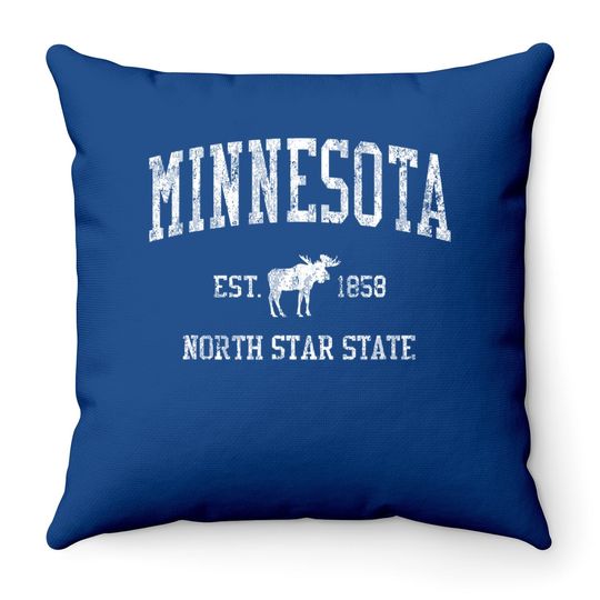 Minnesota Vintage Sports Throw Pillow