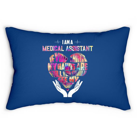 Y3z0 Colorful I'm Medical Assistant Funny Nurse Nursing Life Lumbar Pillow
