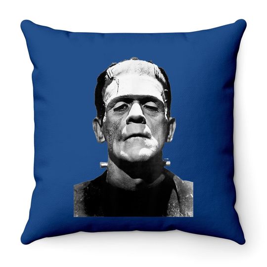 Classic Halloween Monster Horror Movie Frankenstein Monster Throw Pillow