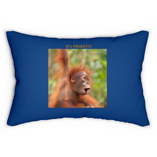 Baby Orangutan Says It's Friday Lumbar Pillow