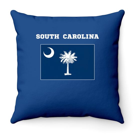 South Carolina Throw Pillow Flag Throw Pillow