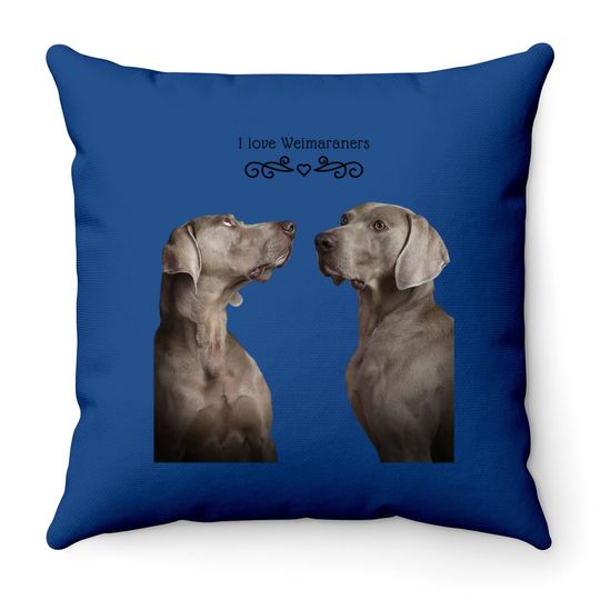 Weimaraner Dog Throw Pillow