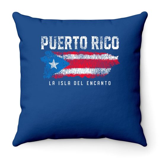 Puerto Rico Island Flag Throw Pillow