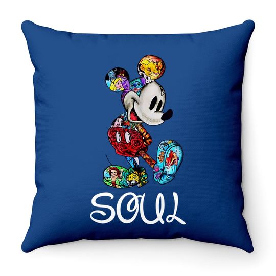 Matching Couple Disney Soul Mate Mickey Mouse Throw Pillow