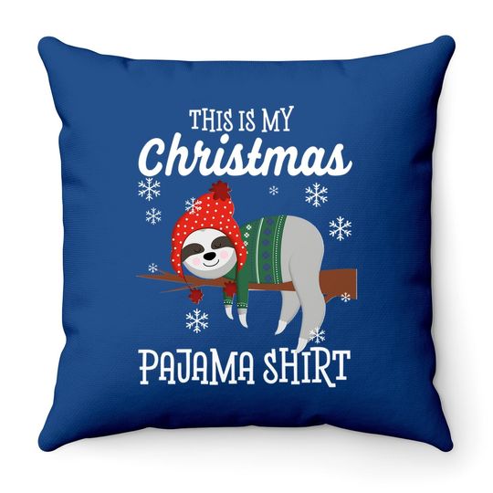 This Is My Christmas Pajama Throw Pillow Throw Pillow