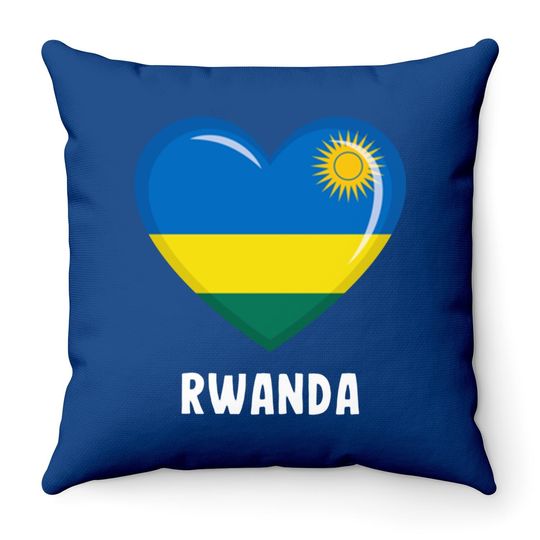 Rwanda Flag Throw Pillow