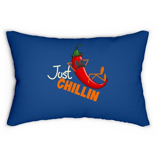 Just Chillin Chili Pepper For Spicy Food Lovers Lumbar Pillow