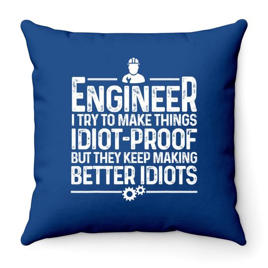 Funny Engineer Cool Engineering Mechanic Throw Pillow