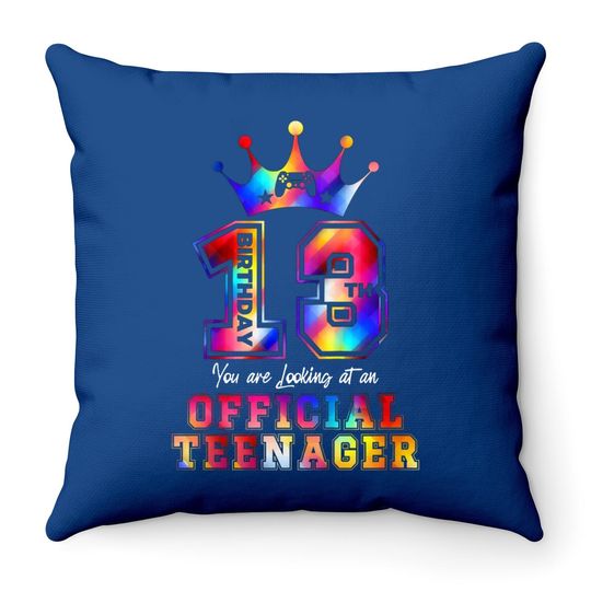  Throw Pillownager 13 Years Old 13th Birthday Gamer Throw Pillow